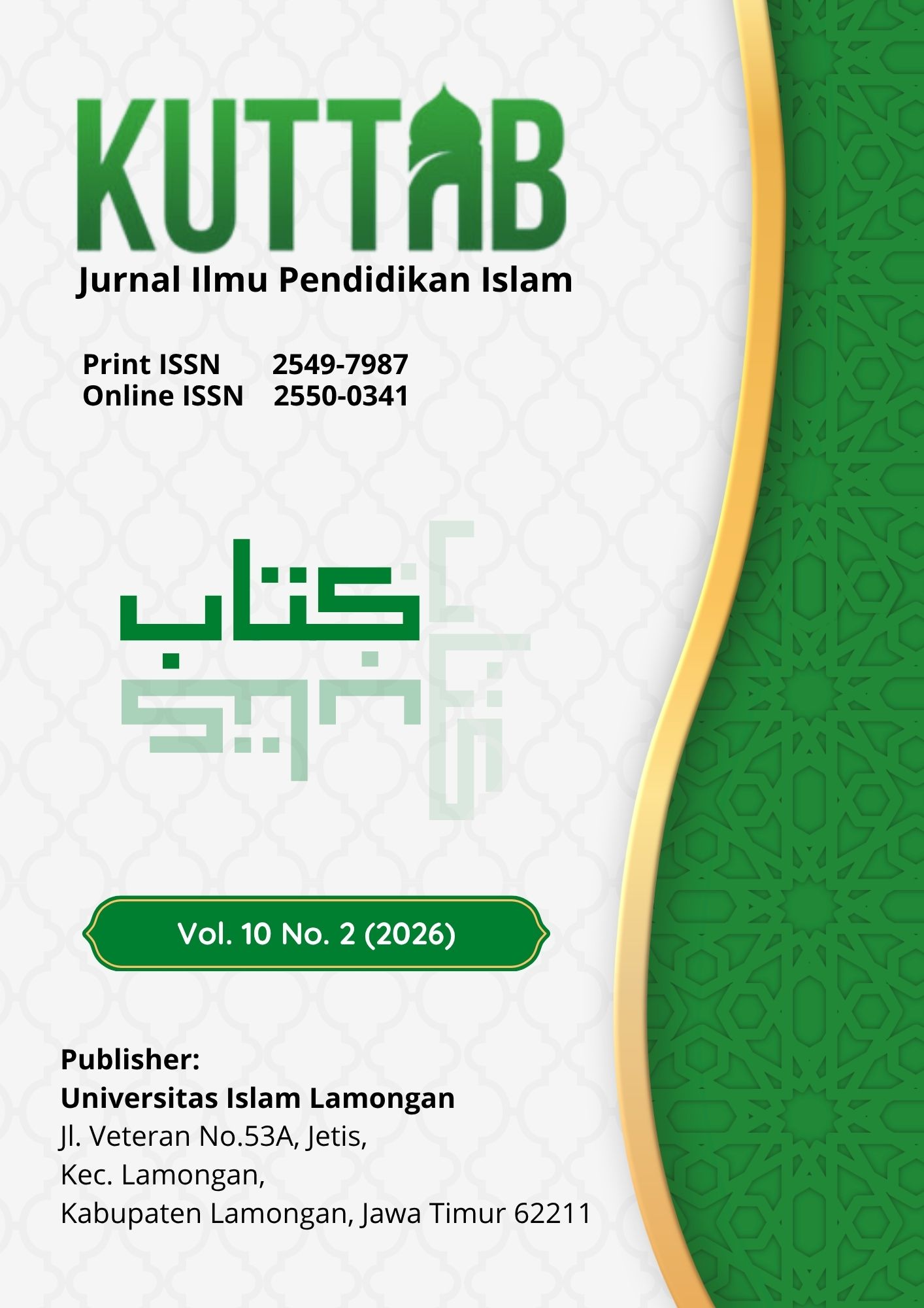 					View Vol. 10 No. 2 (2026): Kuttab: Jurnal Ilmu Pendidikan Islam
				